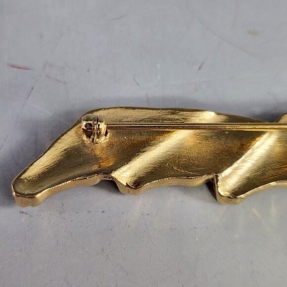 Crown Trifari Triple Horse Head Brooch Pin Equestrian Jewelry Vtg Costume Estate - Picture 7 of 9